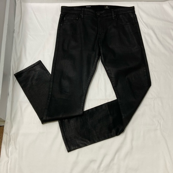 AG THE DYLAN MEN COATED BLACK JEANS. SIZE- 36/34 . - Picture 1 of 12